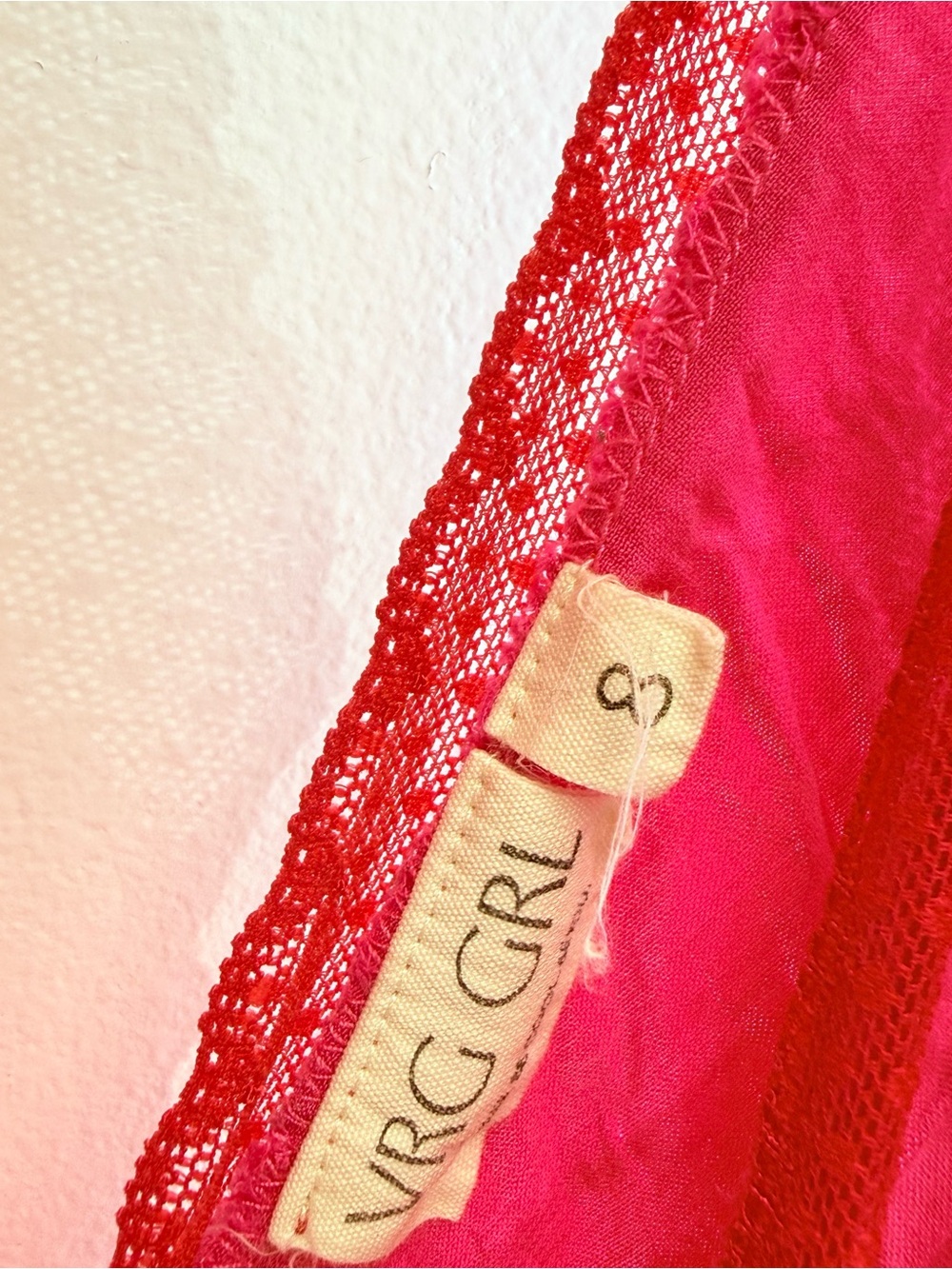 VRG Girl Meet Me On The Dance Floor Bias Cut Slip Maxi Dress Small Pink Red - Picture 7 of 15